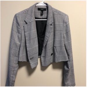 Forever 21 Black and White Blazer Women's Medium